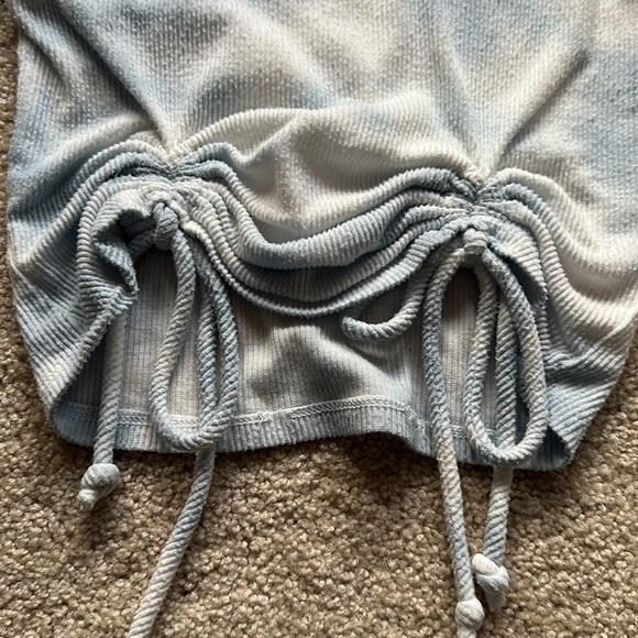 Teen blue tie die tied crop top - Picture 3 of 3